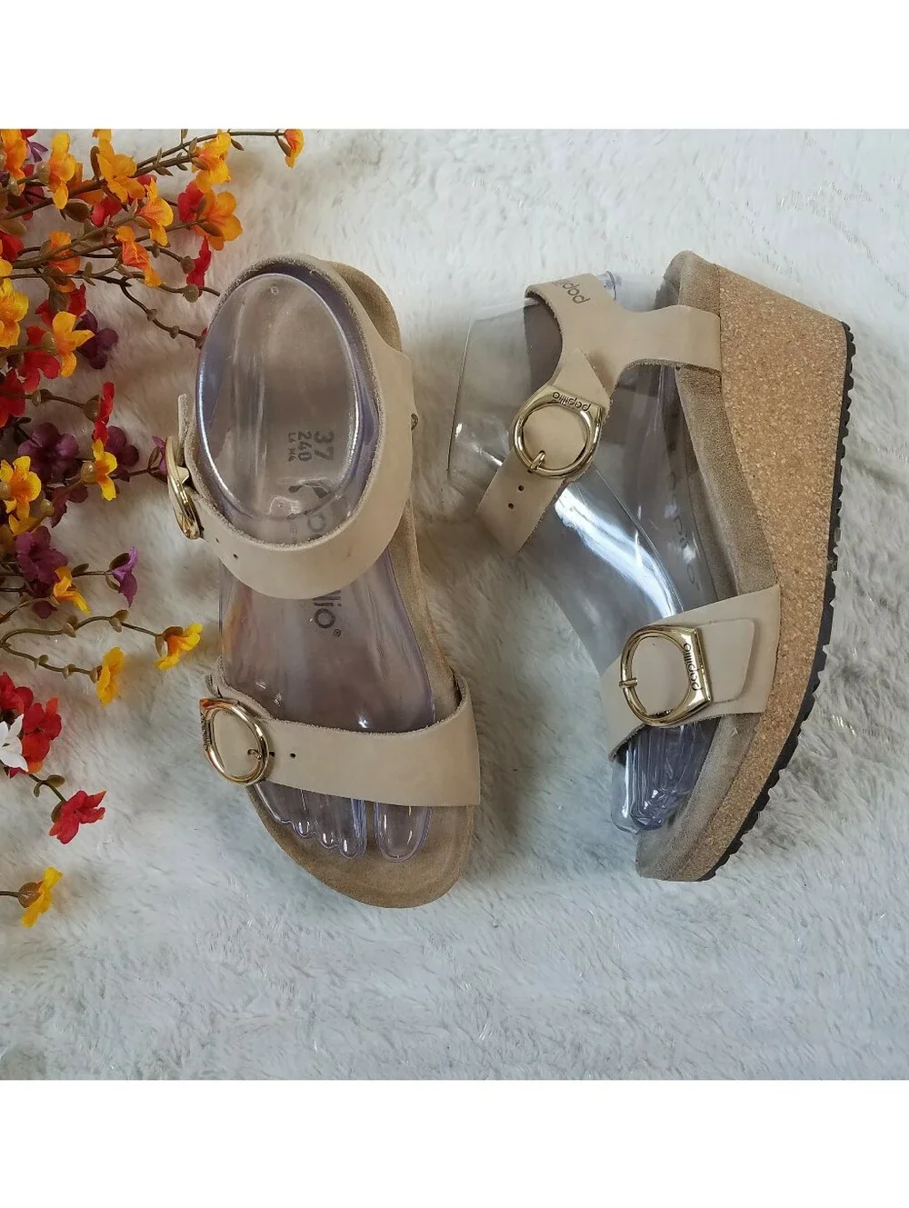 Birkenstock Papillio Soley Ring Buckle Wedge Sandals